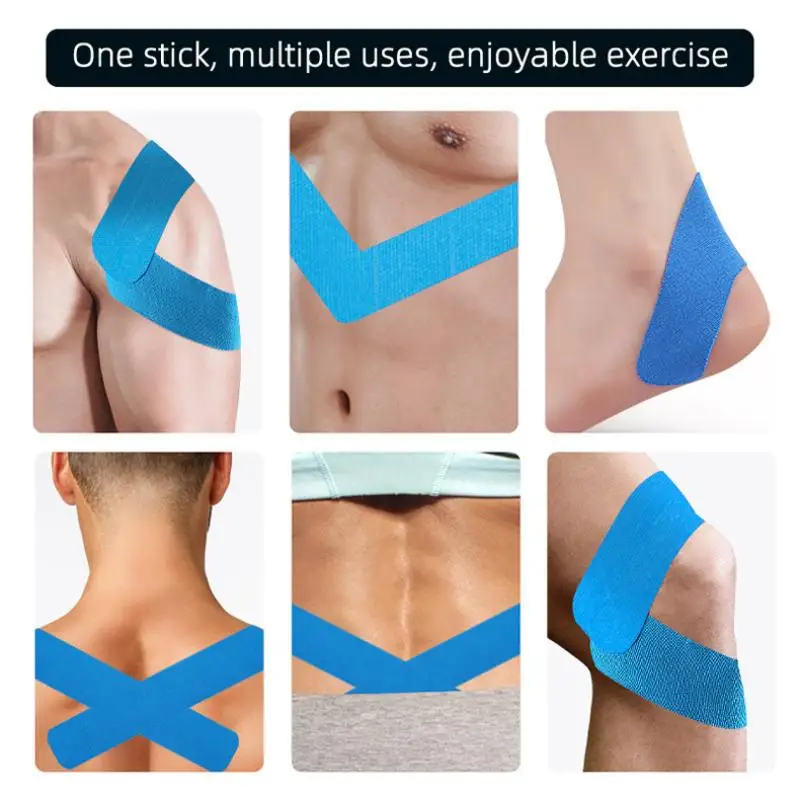 5/10 Stück Klebeband zur Linderung von Knieschmerzen, elastisches, wasserdichtes, sportliches Knietape zur Unterstützung der Stabilität beim Sport – Detail 7