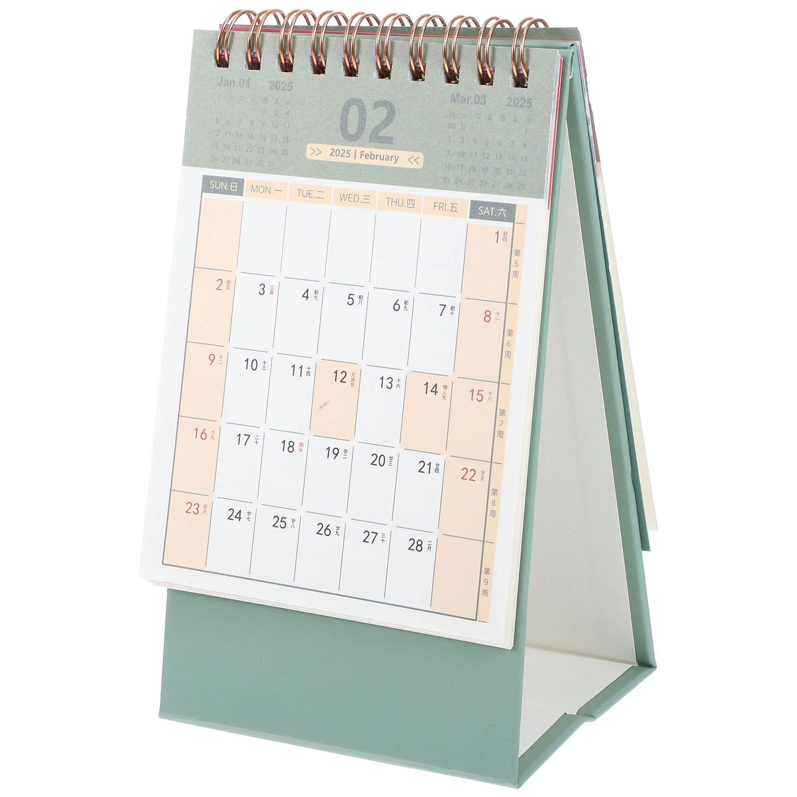 2025 Desk Calendar Desktop Month Home Supplies Daily Use Office Standing Table Calendars Small