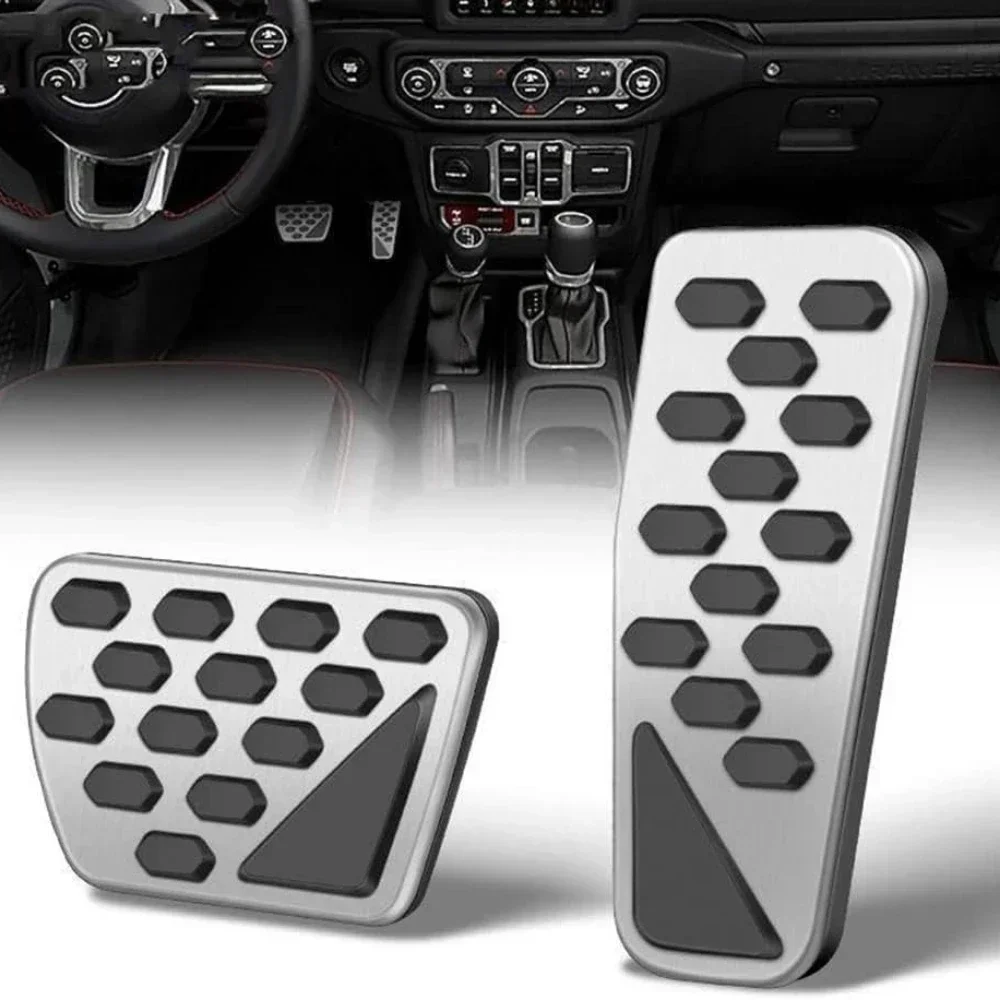 

Brake Gas Pedal Pads,Auto No Drilling Accelerator Pedal Covers for Jeep 2018-2024 Wrangler JL/JLU,2020-2024 Gladiator JT-BLUE
