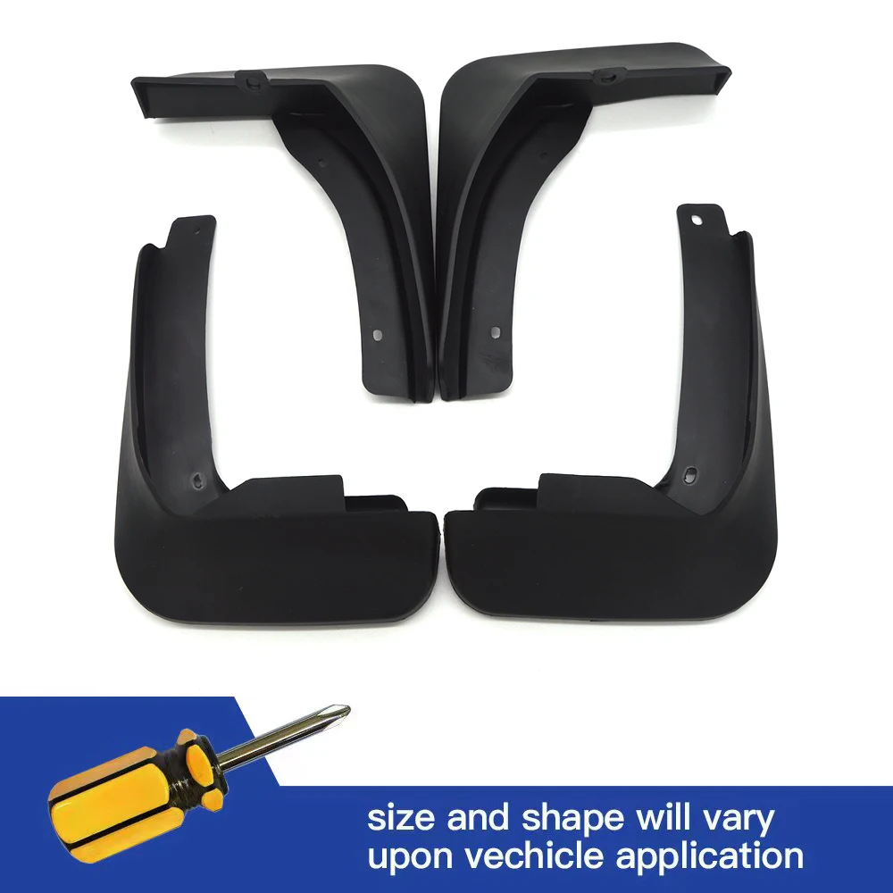 

4Pcs Front & Rear Mud Flaps Splash Guards Mudguards Black Fit For Volkswagen VW Santana 2013 2014 2015 2016