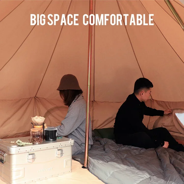 Free Sample Link Wholesale Outdoor Waterproof Glamping Tents Family Camping Yurt Tent Canvas Bell Tent