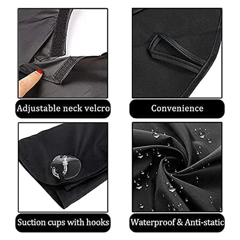 Beard Catcher Bib Beard Apron Beard Catcher for Men Shaving Trimming Non-Stick Beard Cape Grooming Cloth with Suction Cups