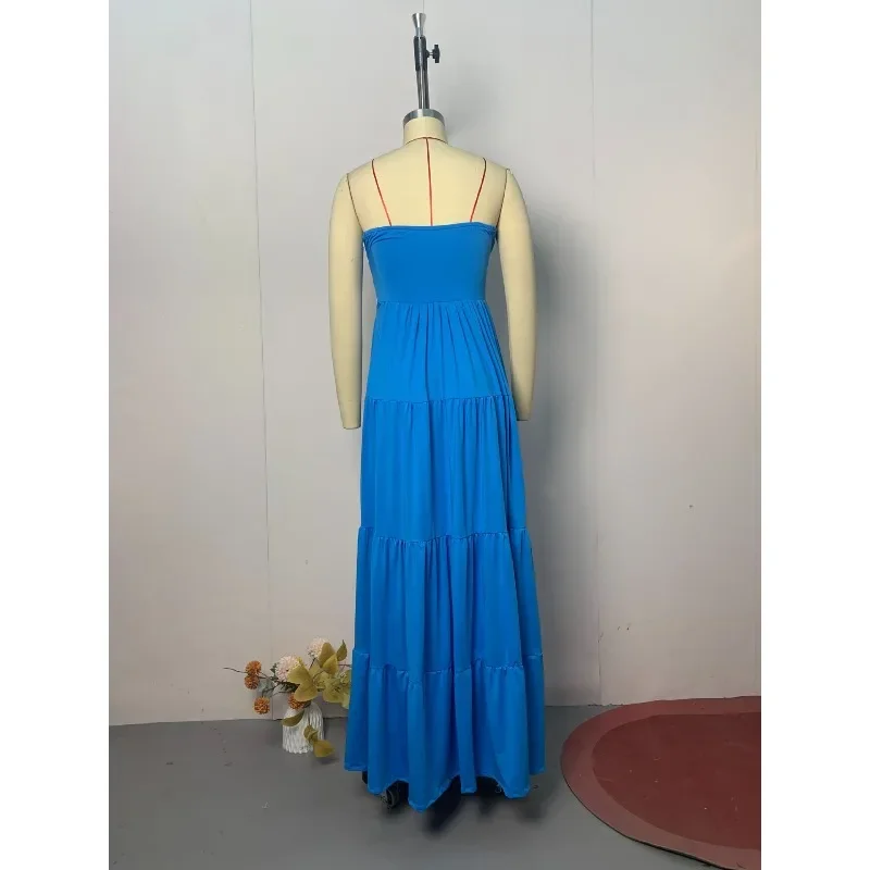 Ruched em camadas convidado formatura vestido de noite sexy feminino fora do ombro férias plissado vestido elegante sem alças sem costas espartilho