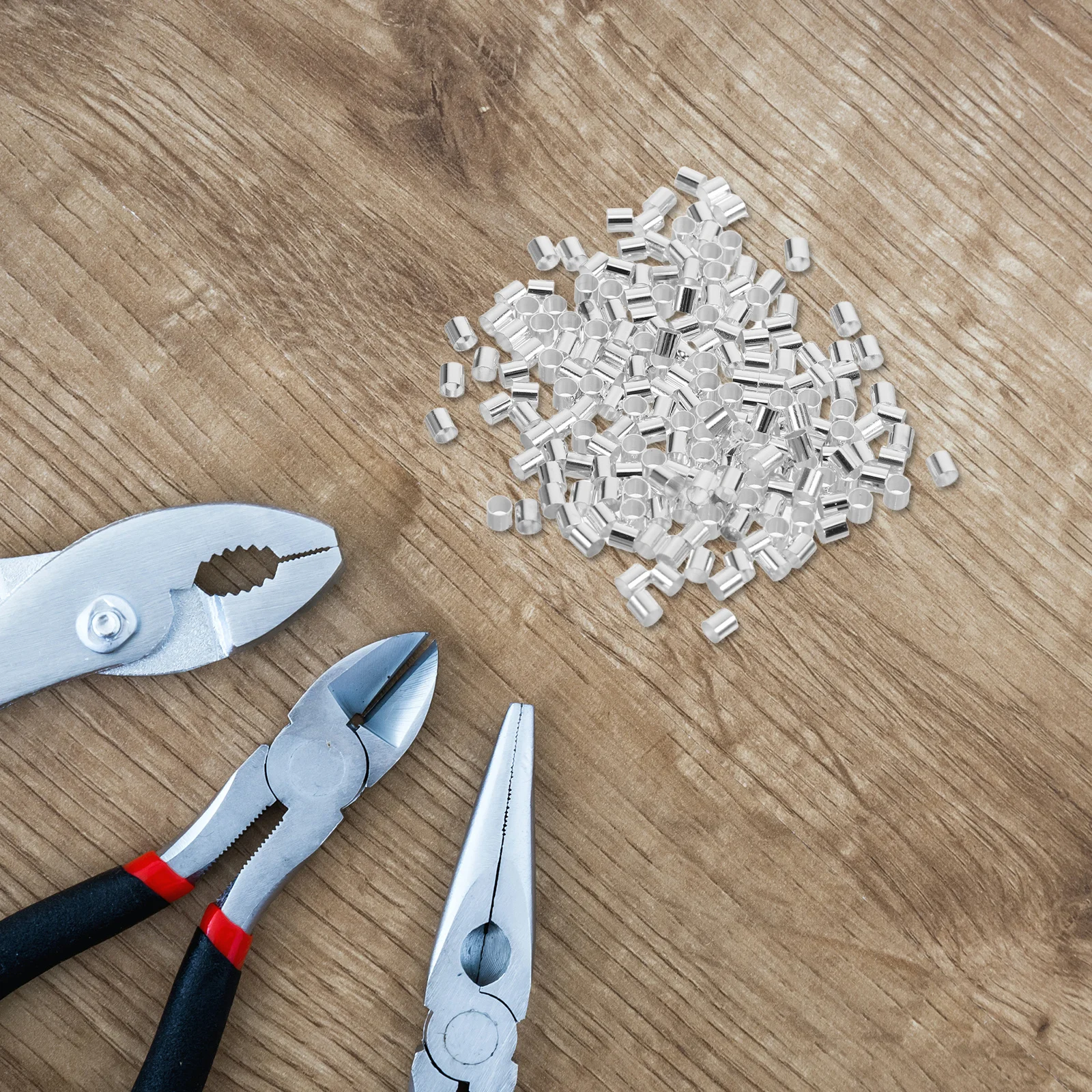 500 قطعة النحاس تجعيد أنبوب الخرز DIY بها بنفسك صنع المجوهرات سوار نهاية قبعات الحبل نهاية أنبوب اكسسوارات تجعيد الخرز لصنع المجوهرات