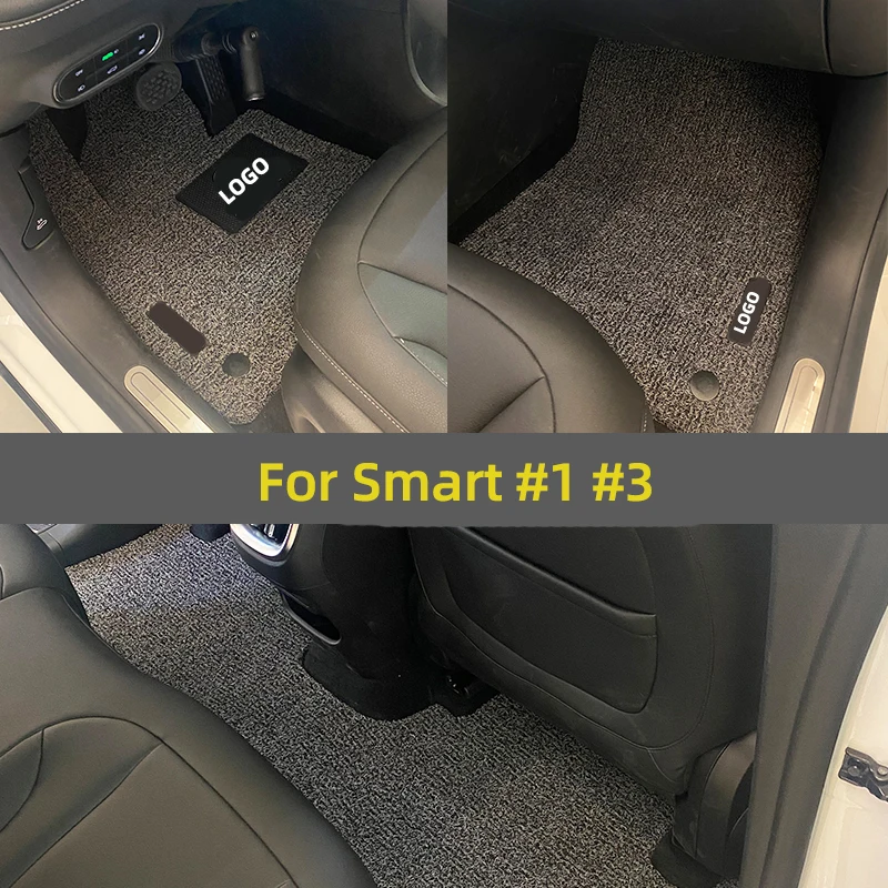 Car Styling Modified Accessories Decoration Floor Mats Wire Mat Interior Trim Protection Foot Cushion For  Smart fortwo 451 453