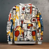 Men's Graphic Sweatshirts For Men Graffiti Pullover Long Sleeve Sweatshirt Crew Neck Fashion Daily Casual Holiday Vacation New 2