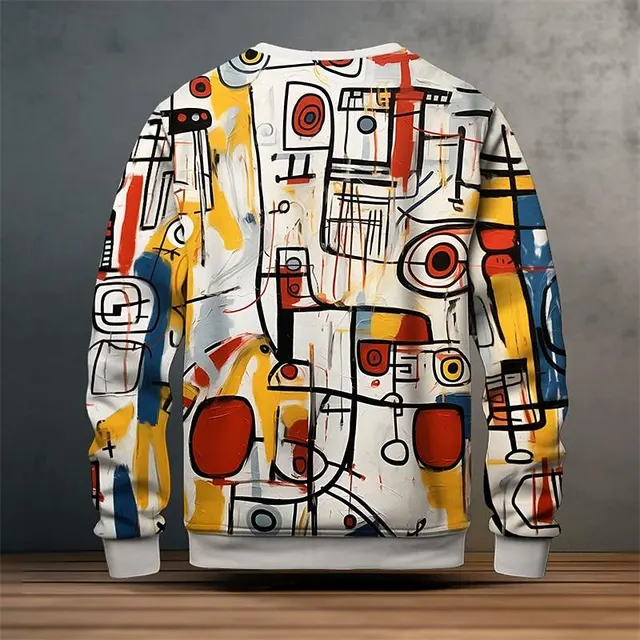 Men's Graphic Sweatshirts For Men Graffiti Pullover Long Sleeve Sweatshirt Crew Neck Fashion Daily Casual Holiday Vacation New 2