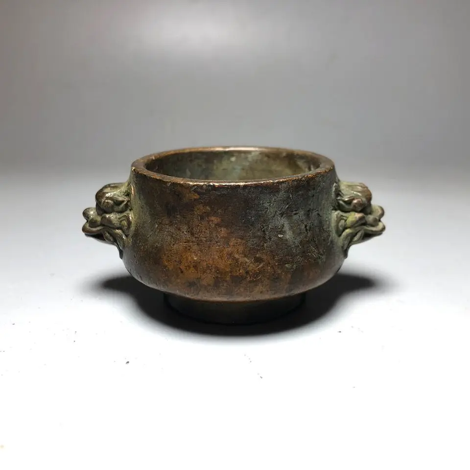 

Antique Small Incense Burner Lion Head Incense Small Incense Household Burner Copper
