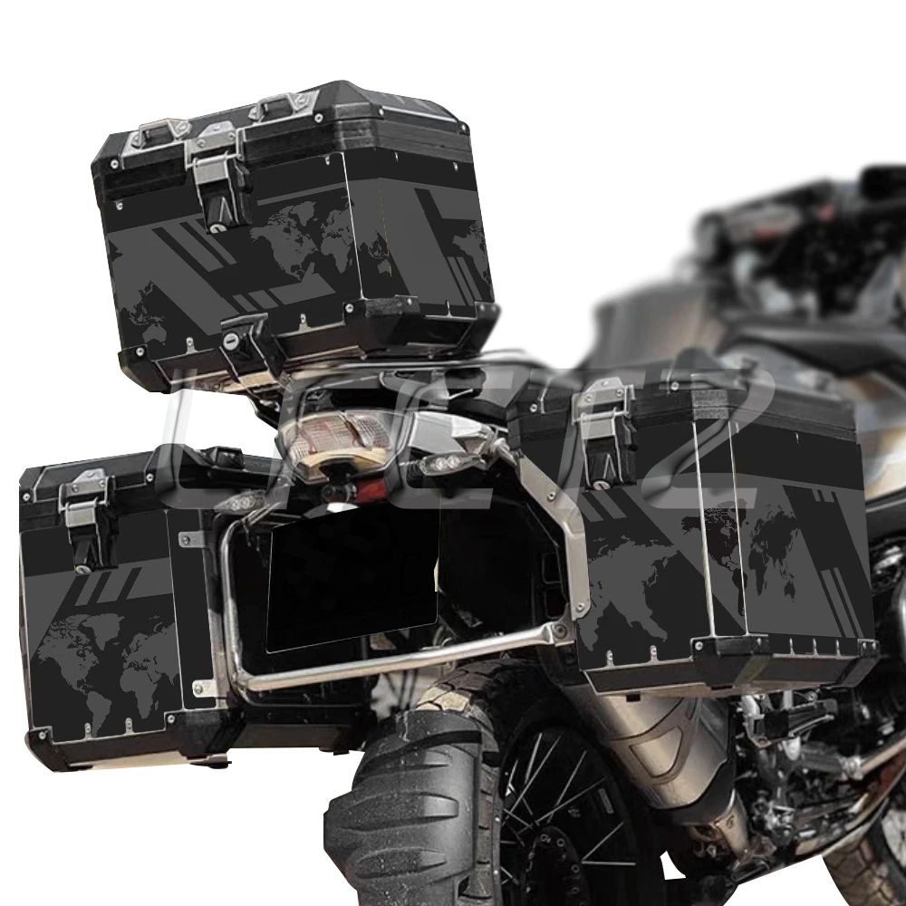 Fit for R1250GS R 1250 GS ADV GSA 2018-2023 R1200GS ADV 2014-2020 Motorcycle Aluminum Box Sticker Panniers Top Case Decals Set