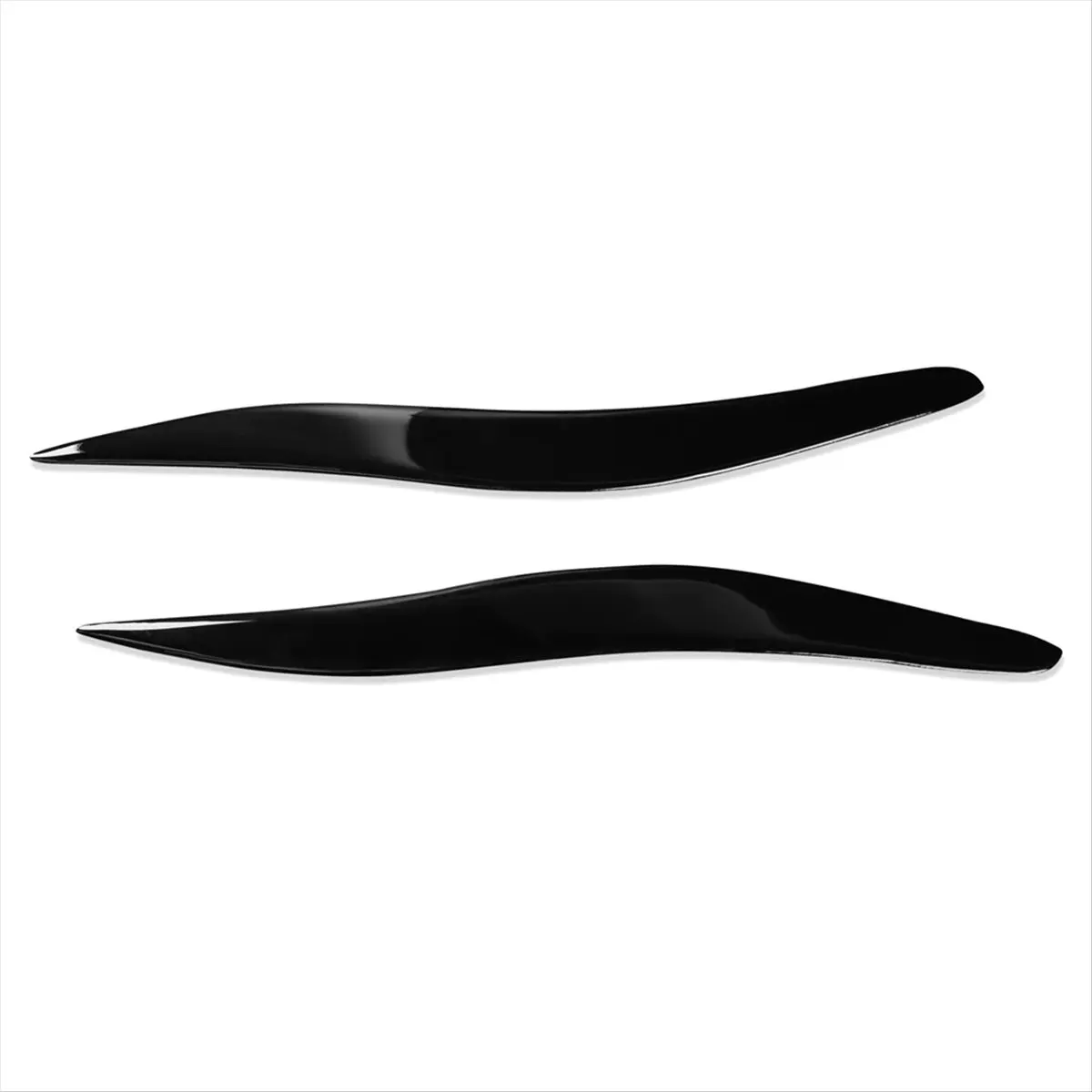 11.111 Pair Headlight Eyebrow Bright Piano Black Headlight Eyebrow Cover Decoration Stickers for IS250 IS300 2006-2012