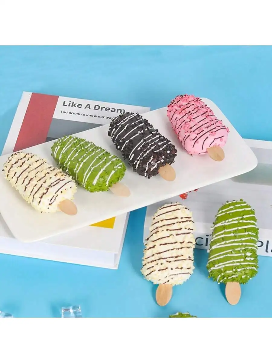 1PCS Simulation Dopamine Colored Ice Cream Ice Cream Model Fake Popsicle Food Summer Home Decoration Photography Props