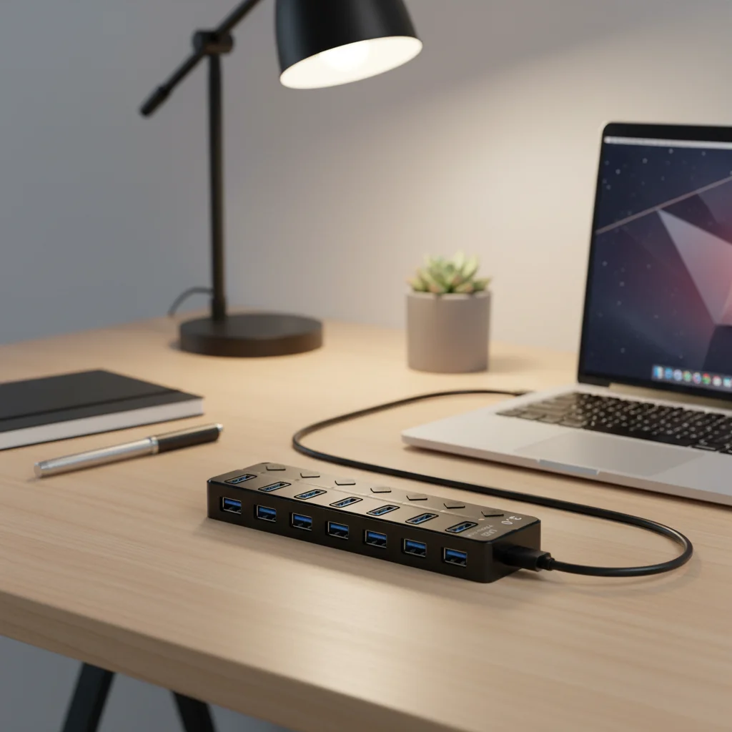 

7 in 1 USB 3.0 Hub 7 Ports Independent Switch USB 3.0 Splitter Expansion Dock Multifunctional USB High-speed Extender