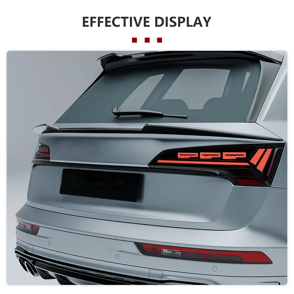 

Rear Roof Spoiler Wing for Audi Q5 SQ5 B9 B9.5 2018-2025 Carbon Fiber Rear Wing Trunk Roof Spoiler Lip Window Trim