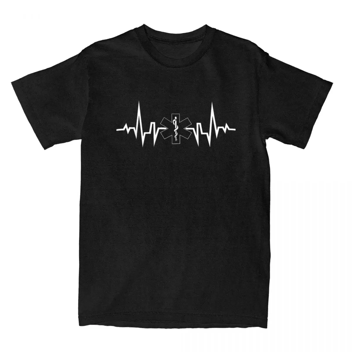 Men Paramedic Star Of Life Heartbeat Emergency EMT Gift T Shirt Cotton Tops Awesome Medical Ambulance AEMT Tees Summer T-Shirts