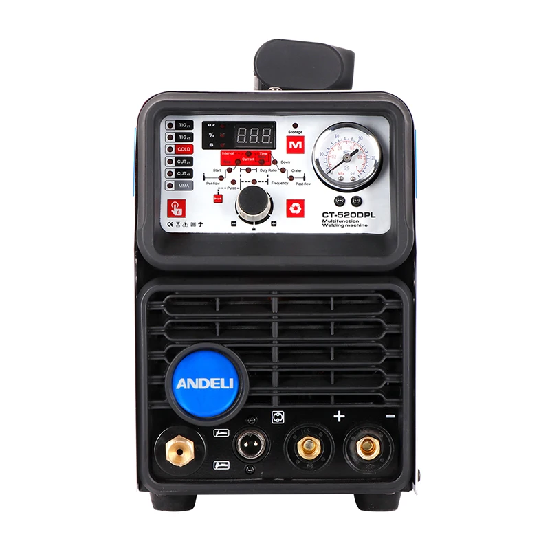 ANDELI CT-520 Multi-Function Welding Machine TIG/Plasma CUT/MMA 3 in 1 Welder DC TIG Welding Aluminium 220V