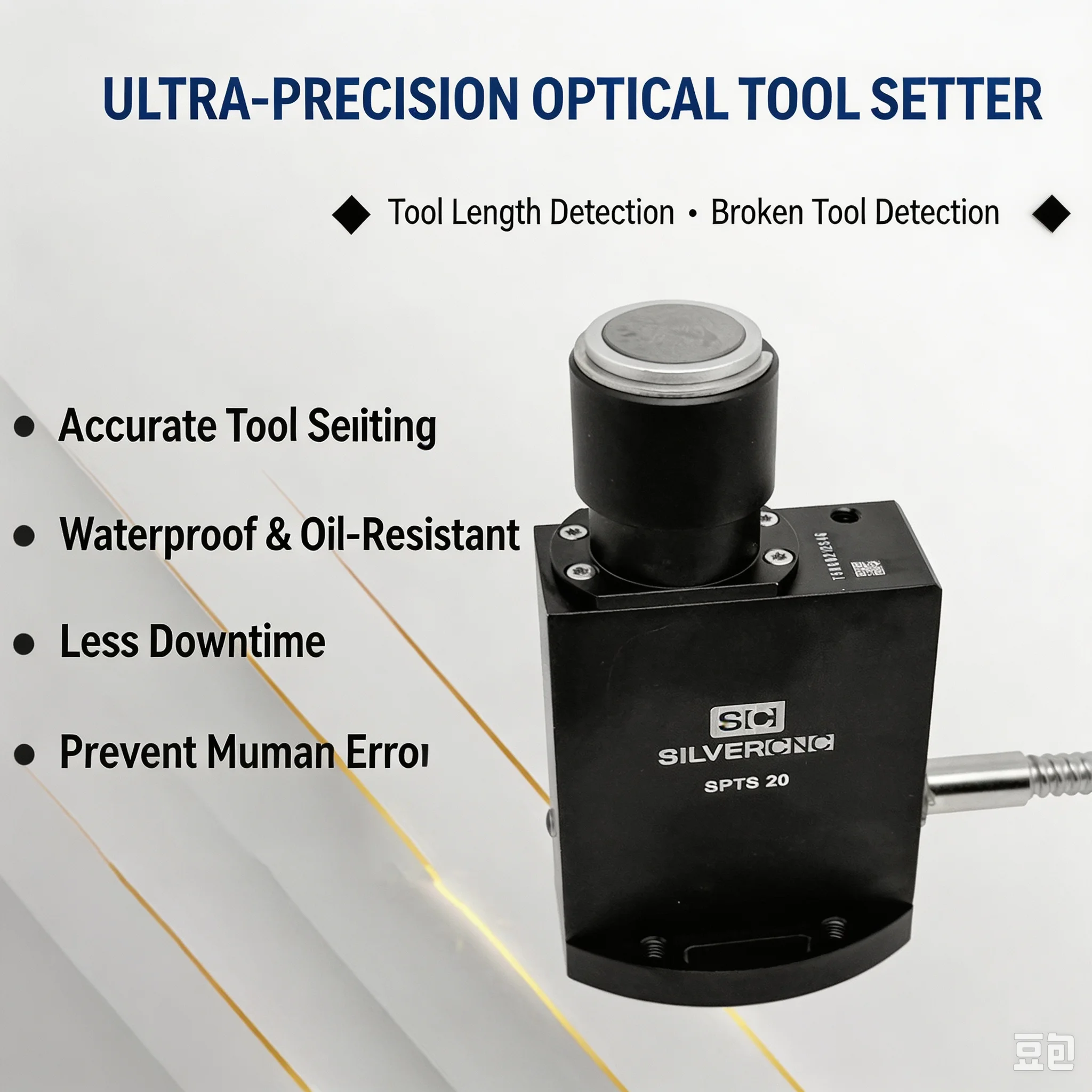 High precision z-axis tool setter, machining center, engraving machine, tool breakage detector, photoelectric tool setter