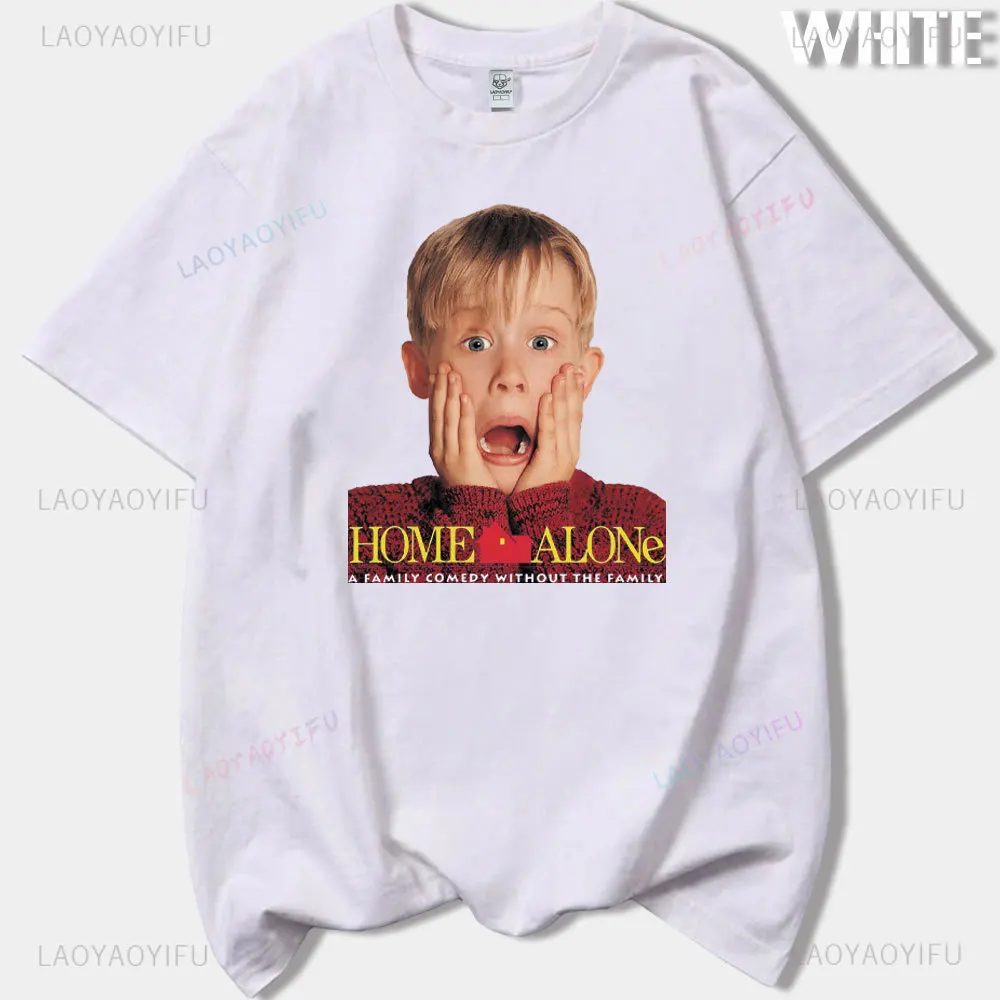 Vintage Movie Home Alone Christmas Ya Filthy Animal Tshirt Macauly Culkin Printed T-shirts Men Women Cotton Classic Loose TShirt