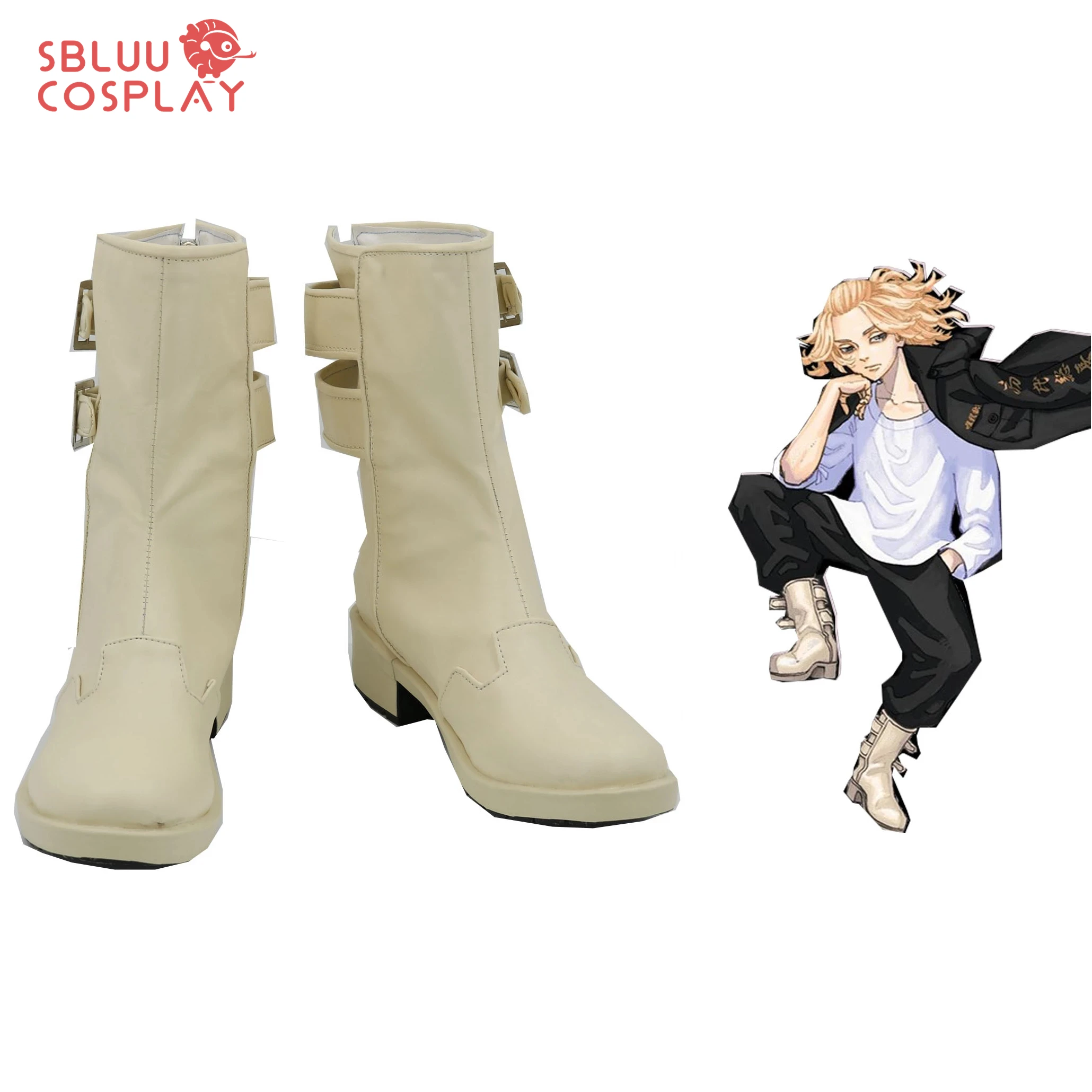 SBluuCosplay Anime Sano Manjiro Cosplay Shoes Custom Made Boots