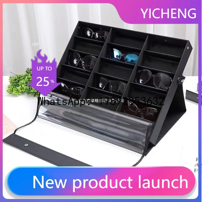 

Eyewear display case, multi-glasses storage box, sample box, counter display rack for sunglasses, street vendor display