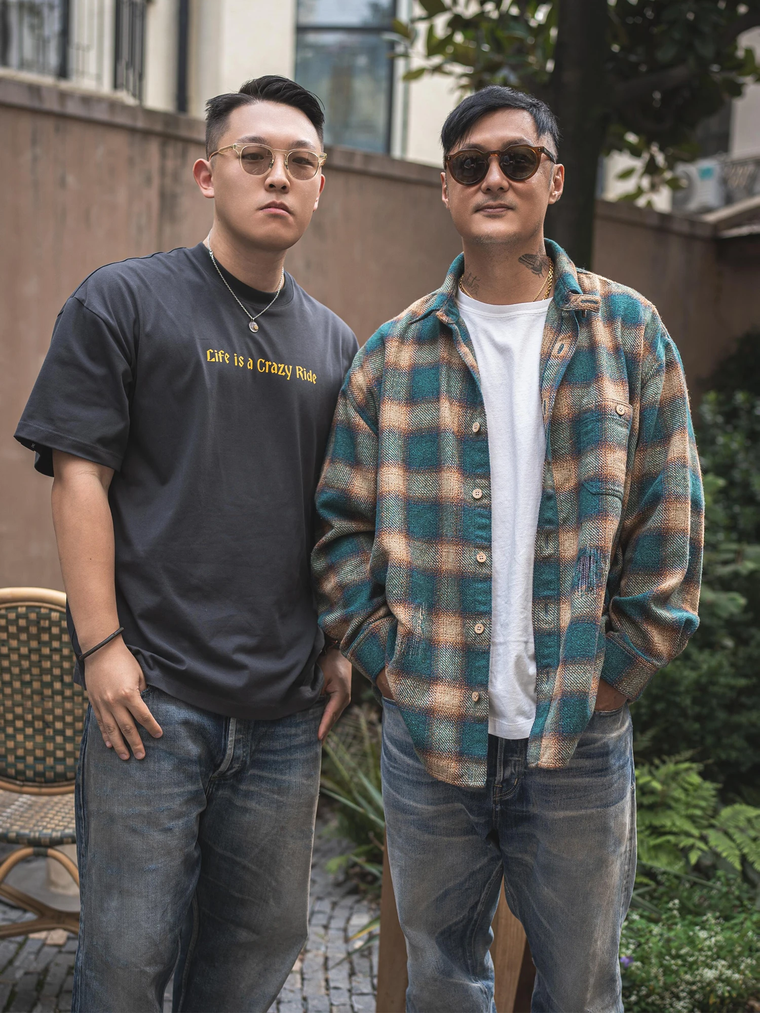 

High Quali MADN 25AW Wenzhuo Daily Wa Spring Autumn Plaid irt Japanese Sle Casual Loose Fit Breathable Cotton Flannel