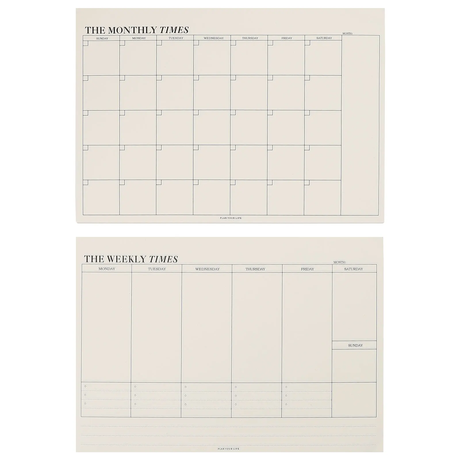 

2pcs Office Schedule Notebook Weekly Monthly Planner Agenda 60 Pages Undated Meeting Pad Small Lightweight Student Staff