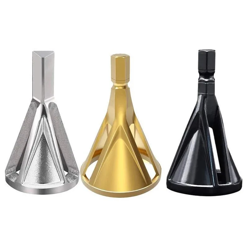 

Новый внешний фрезер с тремя лезвиями для снятия заусенцев, треугольная/шестиугольная ручка, сверло для обрезки, аксессуары для электрических инструментов