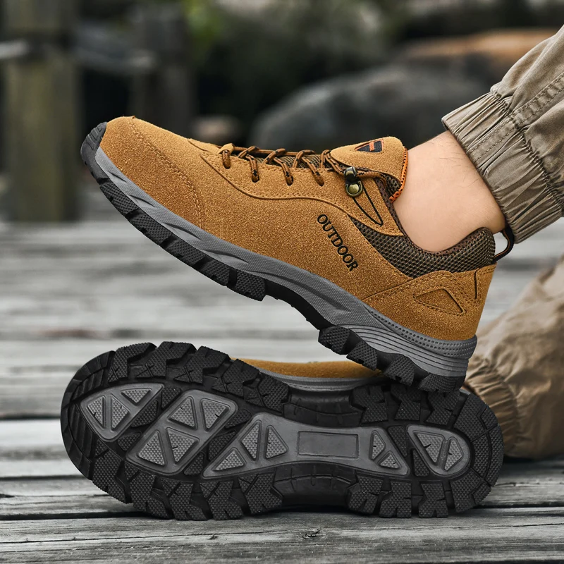 Brand Mens Hiking Shoes High Quality Mountain Climbing Shoes Outdoor Trainer Footwear Men Trekking Sport Sneakers Plus Size 49