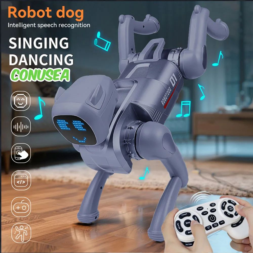 Intelligente Robot Hond Puppy App 2.4G Afstandsbediening Speelgoed Simulatie Slimme Mechanische Hond met Voice Dialogue Programmering Speelgoed