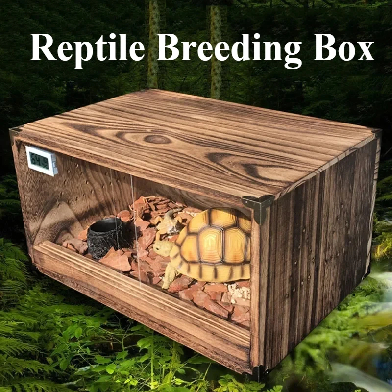 Turtle Reptile Breeding Box Arboreal Tarantula Enclosure Bearded Dragon Spider Lizard Chameleon Case High-quality Solid Wood