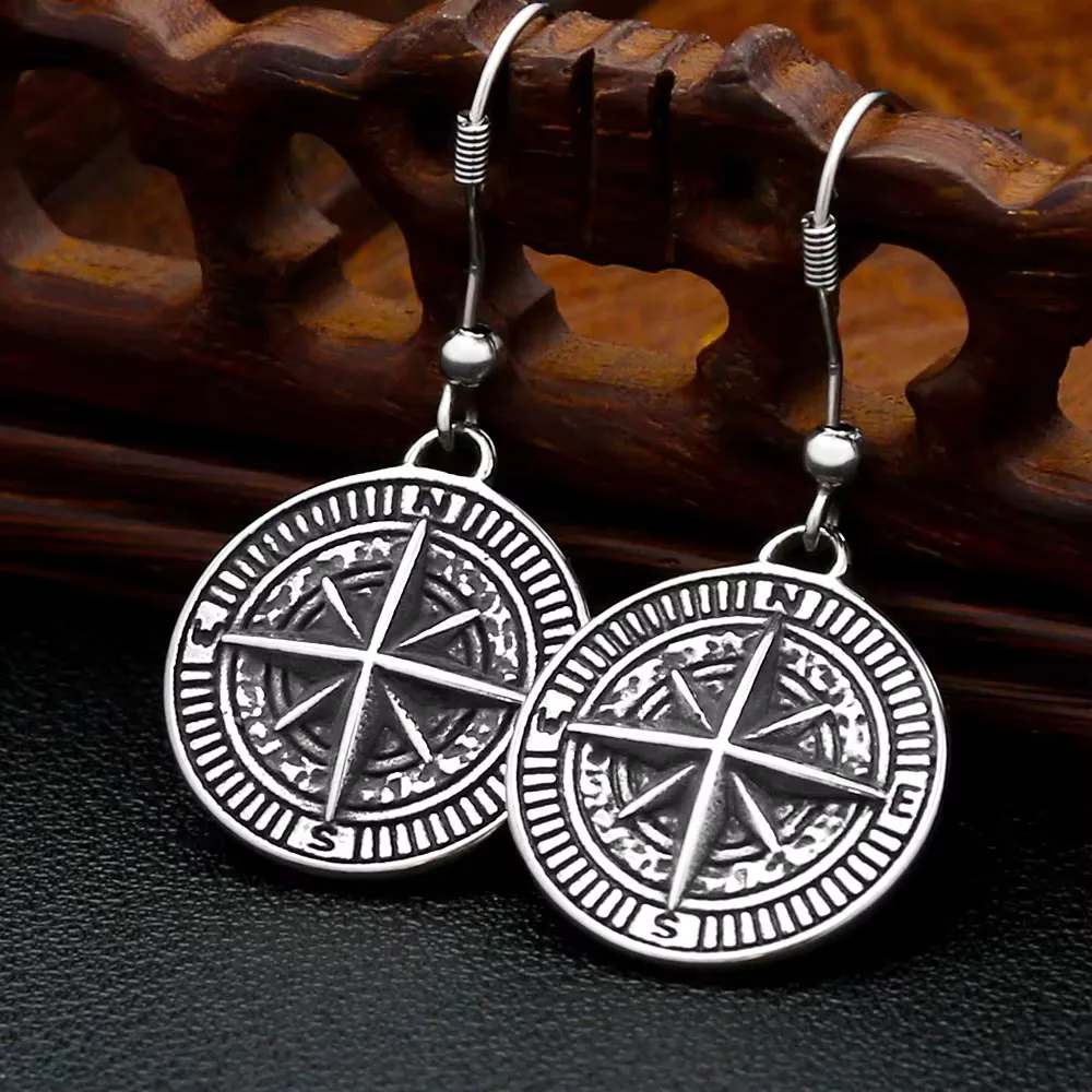 Retro Gothic Viking Styles Earrings For Men Women Stainless Steel Celtic Mythology Amulet Charm Daily Party Wear Jewelry Gifts