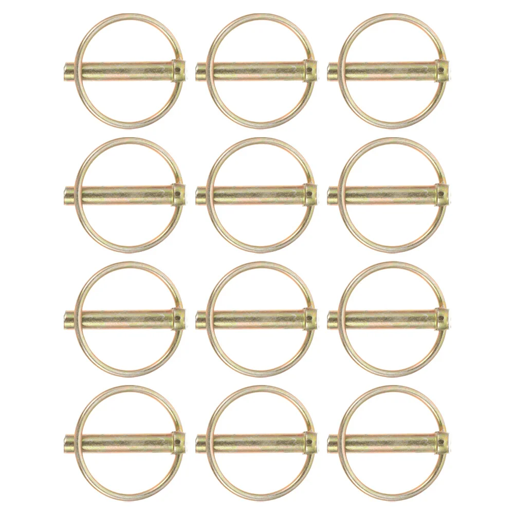 

12Pcs Zinc Plated Safety Pins Heavy Duty Linch Pins for Farm Tractor Trailer Secure Cargo Easy Installation Pin for Locking