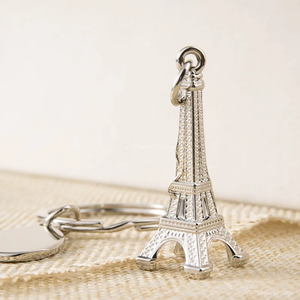 3D Eiffel Tower Keyring Bag Charm Metal Car Keychain French Paris Travel Souvenir Couple Friend Gift Fashion Jewelry Decoration