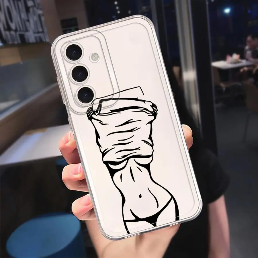 เคสโทรศัพท์ลายสาวเซ็กซี่สำหรับ Samsung Galaxy A71 A32 A51 A52s A50 A52 A16 A17 A21s A12 A72 A31  แบบนิ่ม