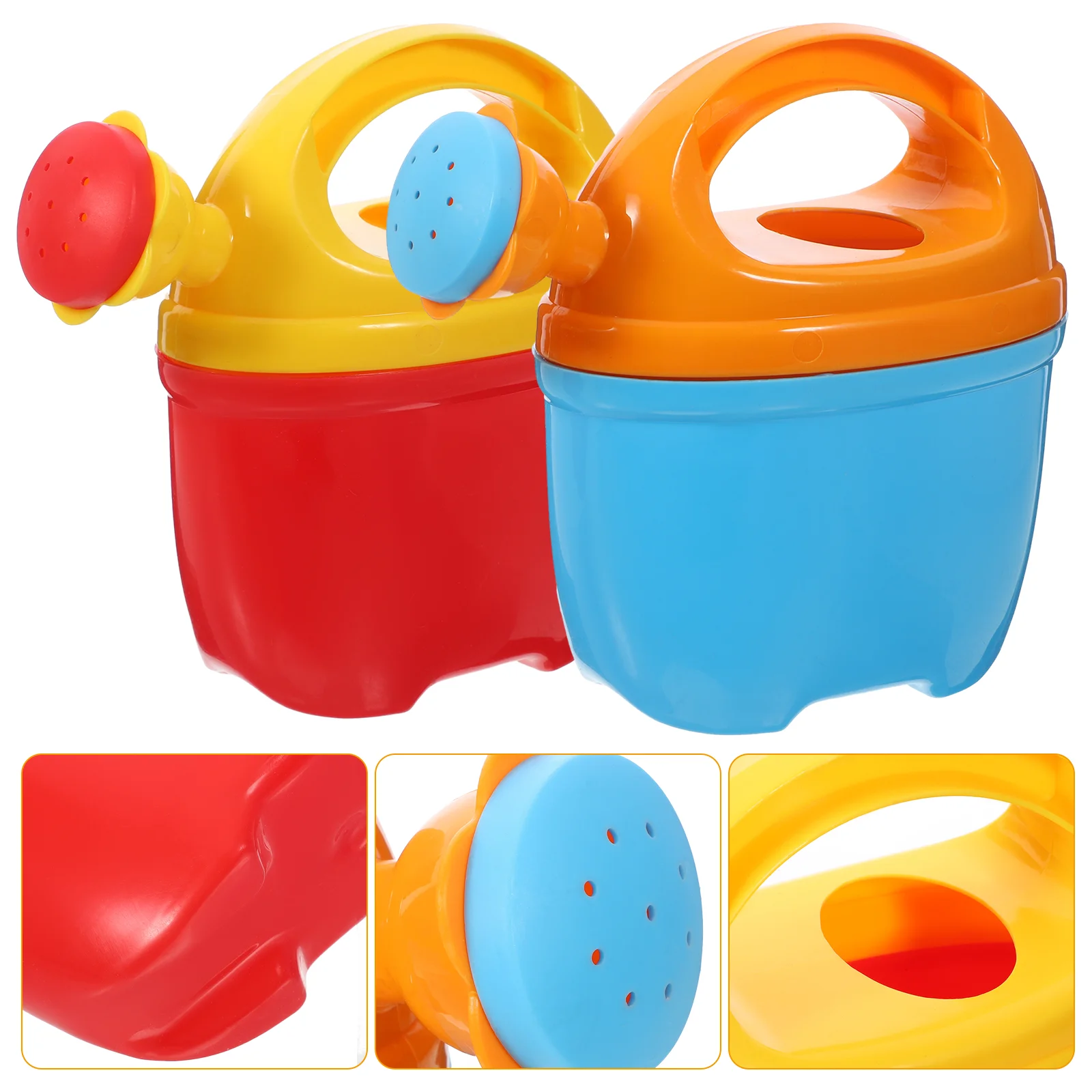 

2 Pcs Watering Bottle Toy Mini Can for Kids Toys Inflatable Wading Flower Cans Garden Small Kettle