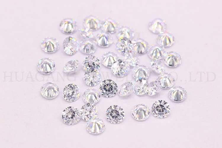 AAAAA Grade Weiß 0,8 ~ 12,0mm Lose Zirkon Stein Brillante Runde Cut Zirkonia Steine Für Schmuck Machen DIY – Detail 5