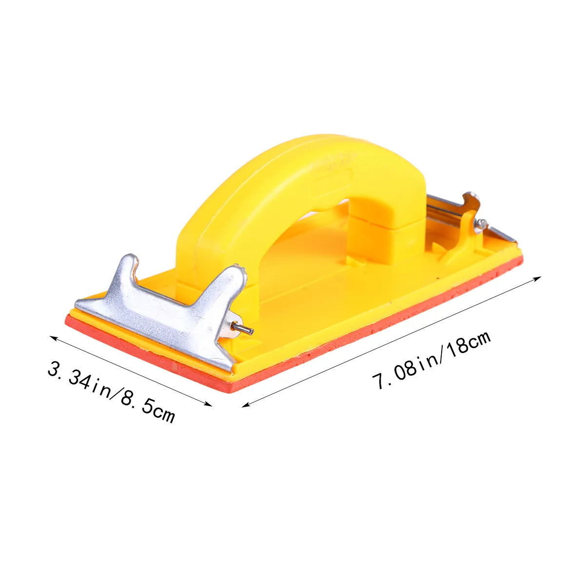 Hand Grip Sandpaper Holder with Metal Clips Structural Plastic Body Lightweight Ergonomic Sponge Handle for Drywall Wood Metal