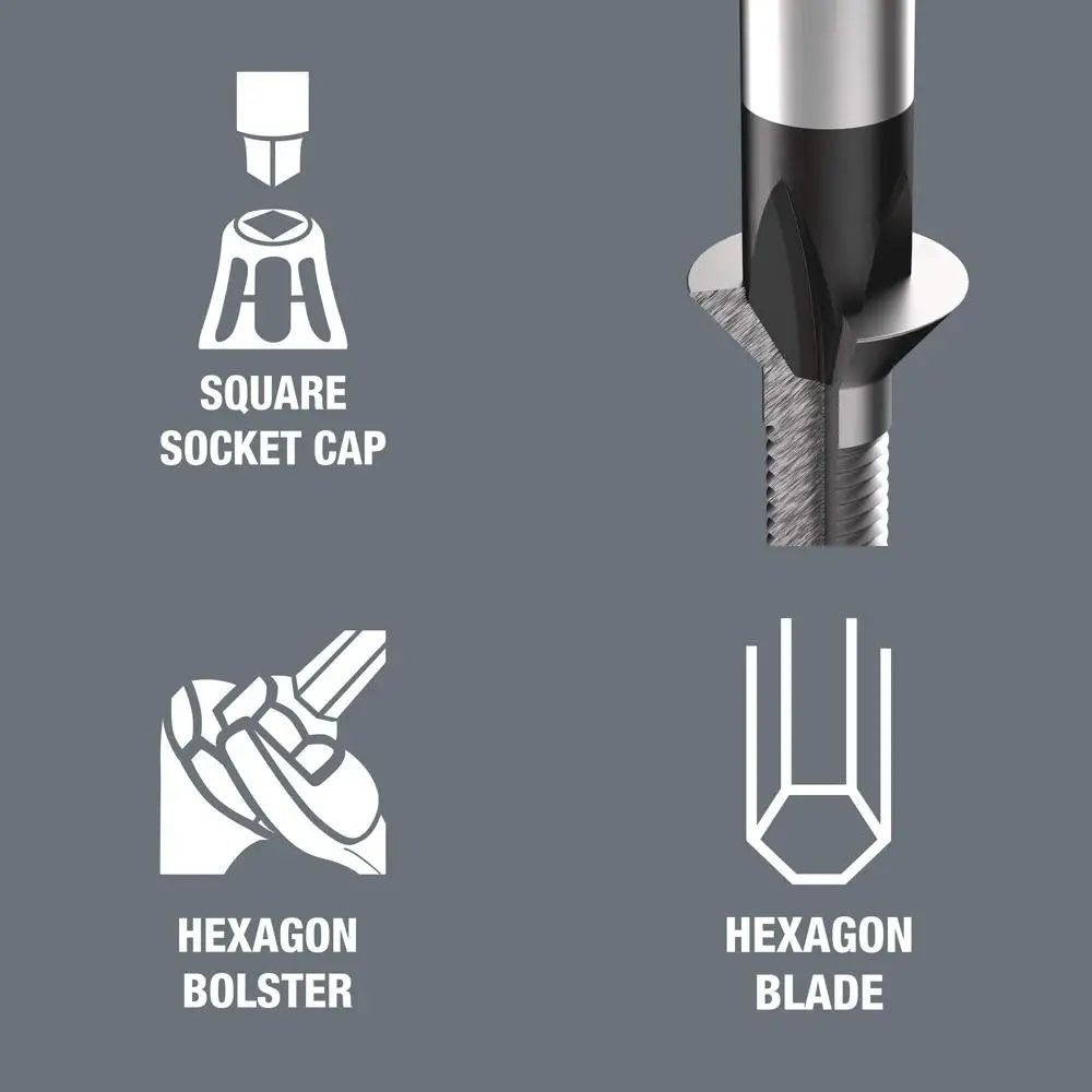 

- 5018283001 932 S6 Screwdriver Set Kraftform Chiseldriver & Rack, 6Piece