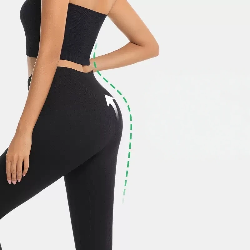 Women's seamless high-waist yoga pants, slim-fitting running casual tummy-toning and hip-raising sports compression workout pant