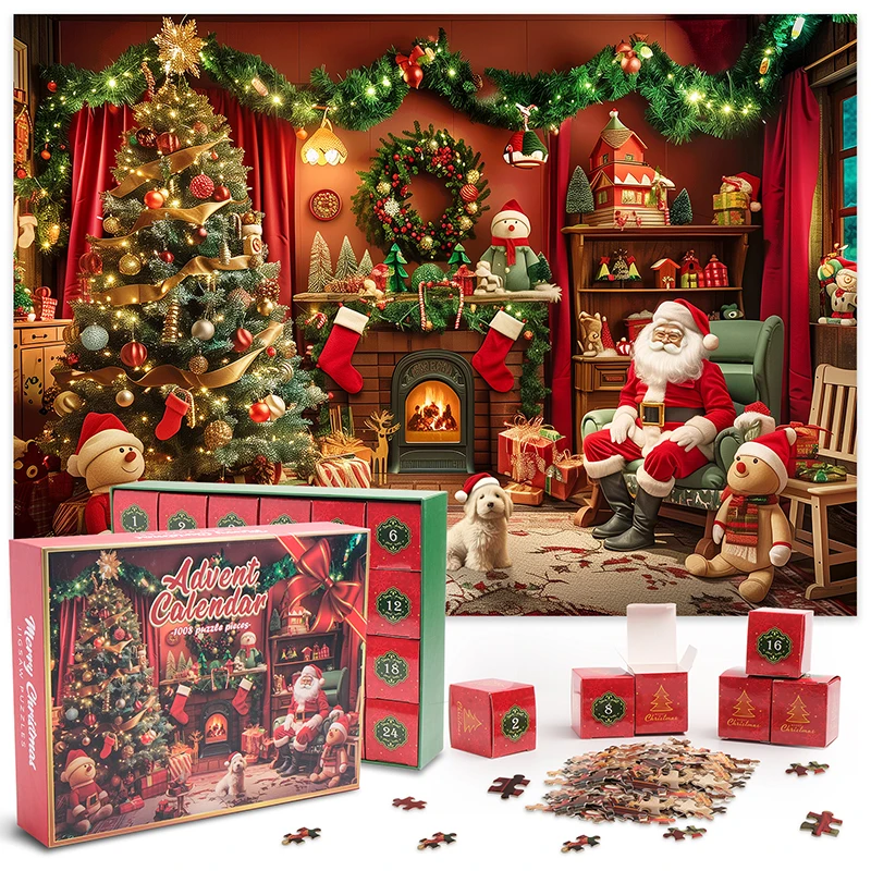 

Christmas Puzzle Advent Calendar 2024 Jigsaw Puzzles Christmas Children Gift Countdown Calendar Diy Assemby Educational Toys