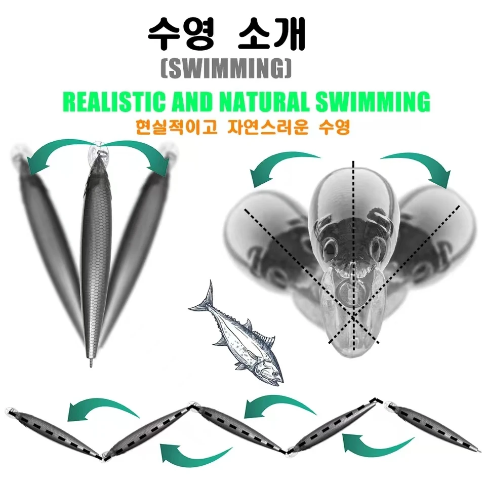 Rooblinos 12CM New Sinking Minnow Fishing Lure Bass Baits Seabass Pike Isca Artificial Pesca Accesorios Mar Peche En Mer Leurre image 4