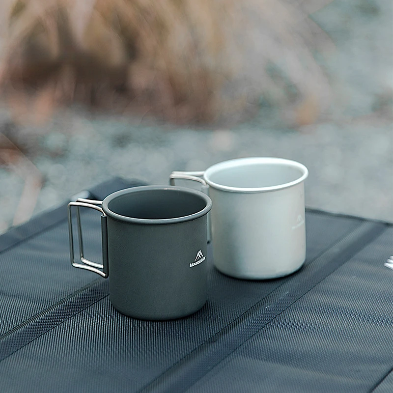 

Mugs Coffee Cups Aluminum Alloy Large Capacity with Handle Accessories Outdoor Travel Camping Portable Mug