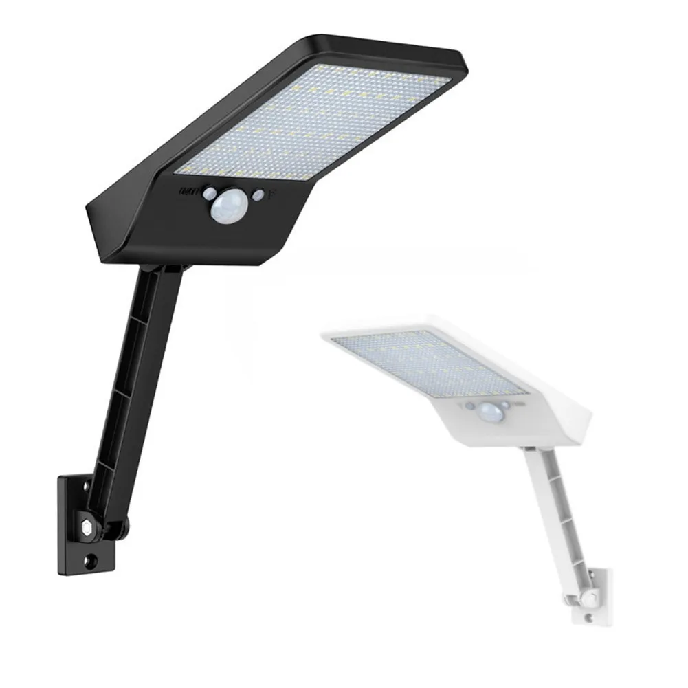 1pc ao ar livre lâmpada de parede solar pir sensor movimento jardim segurança à prova água lâmpada 48 leds para iluminação ao ar livre