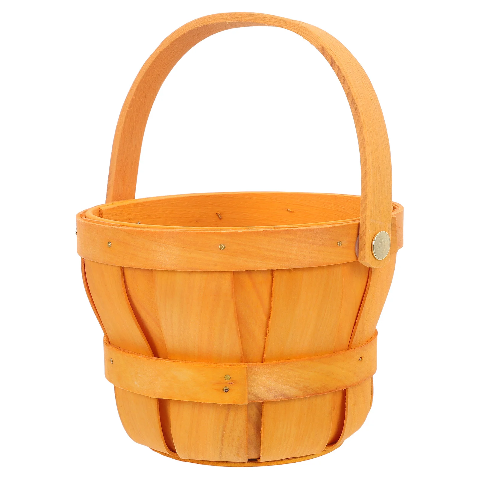

Small Rustic Flower Girl Basket Handmade Woven Rattan Handle Basket for Wedding Favors Petals Bread Display Decor