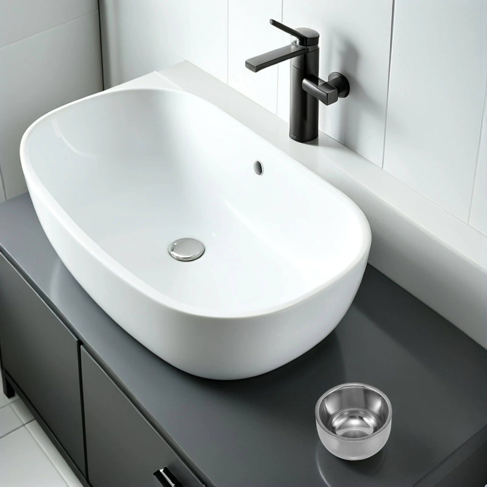 Double Layer Stainless Steel Soap Mug For Men Grooming Accessories Compact Travel Design Easy Clean Durable Metal Bowl Brush