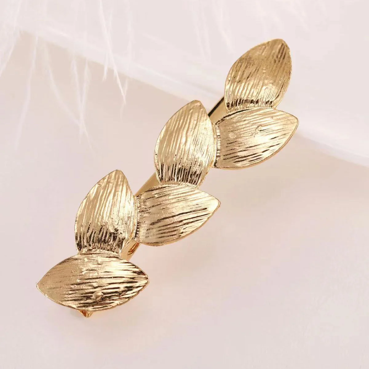 2Pcs/Set Fashion Minimalist Metal Leaves Barrettes Hair Clips Hairpins For Women Girls Side Hair Accessories