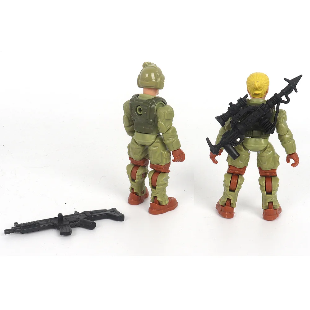 Modèle de soldat militaire mobile à articulations de 10CM, jouet avec armes, scène de bureau pour chien, petit ornement, ensemble de modèles militaires, figurines d'action