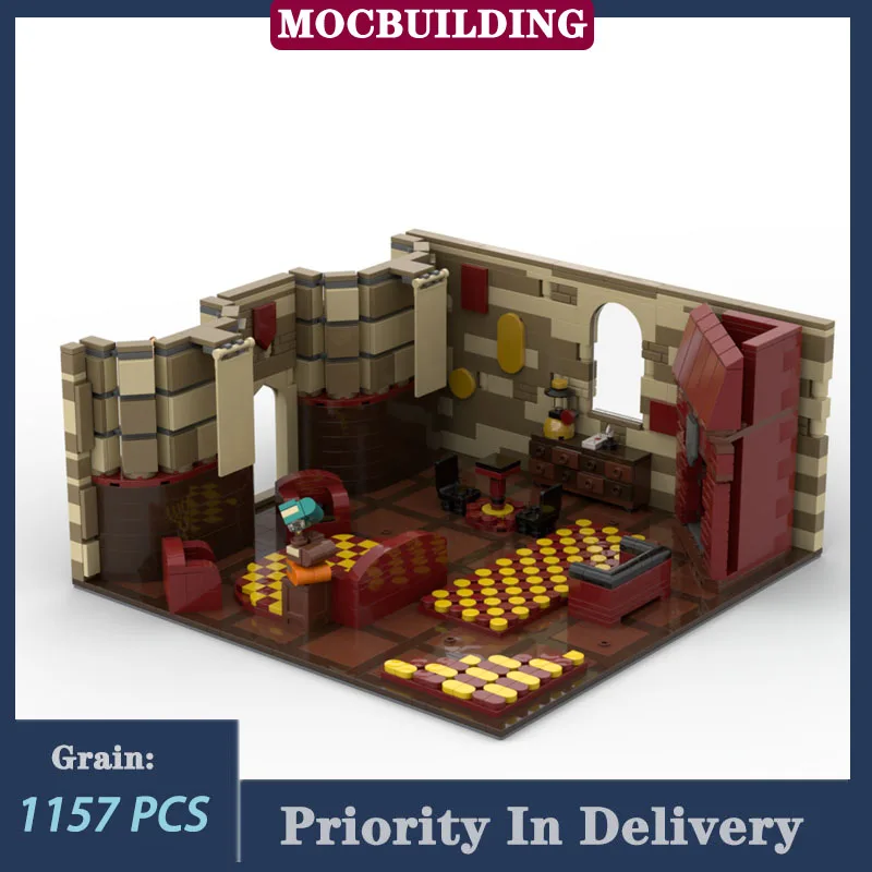 Castello Sala comune Modello Building Blocks MOC Architettura Scena Collezione Giocattoli Regali