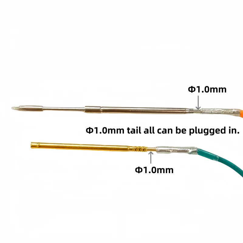 100 buah 1.0mm Probe menghubungkan adaptor ICT R100-4T RL75-4T PH-10 26 # 26AWG 26awg kawat panjang 50cm 500mm wadah kawat 1.0mm Terminal