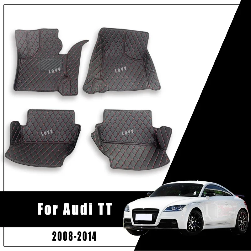 

Ковры на заказ для Audi TT 2014 2013 2012 2011 2010 2009 2008 (4 места) Кожаные автомобильные коврики Аксессуары Коврики для педалей