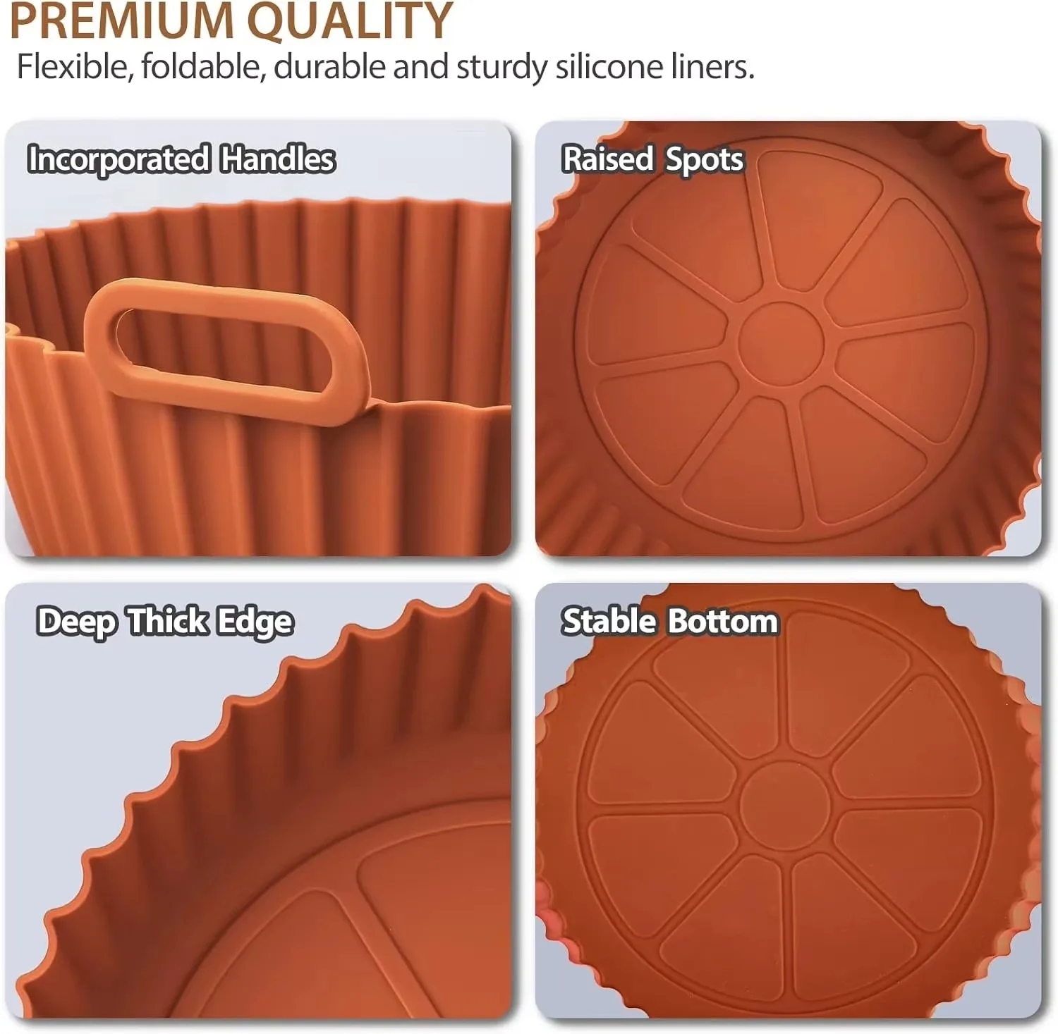 Силиконовая корзина для фритюрницы с антипригарным покрытием, многоразовая духовка, можно мыть в посудомоечной машине, коврик для выпечки для пиццы, куриных крыльев, картофеля фри, термостойкий